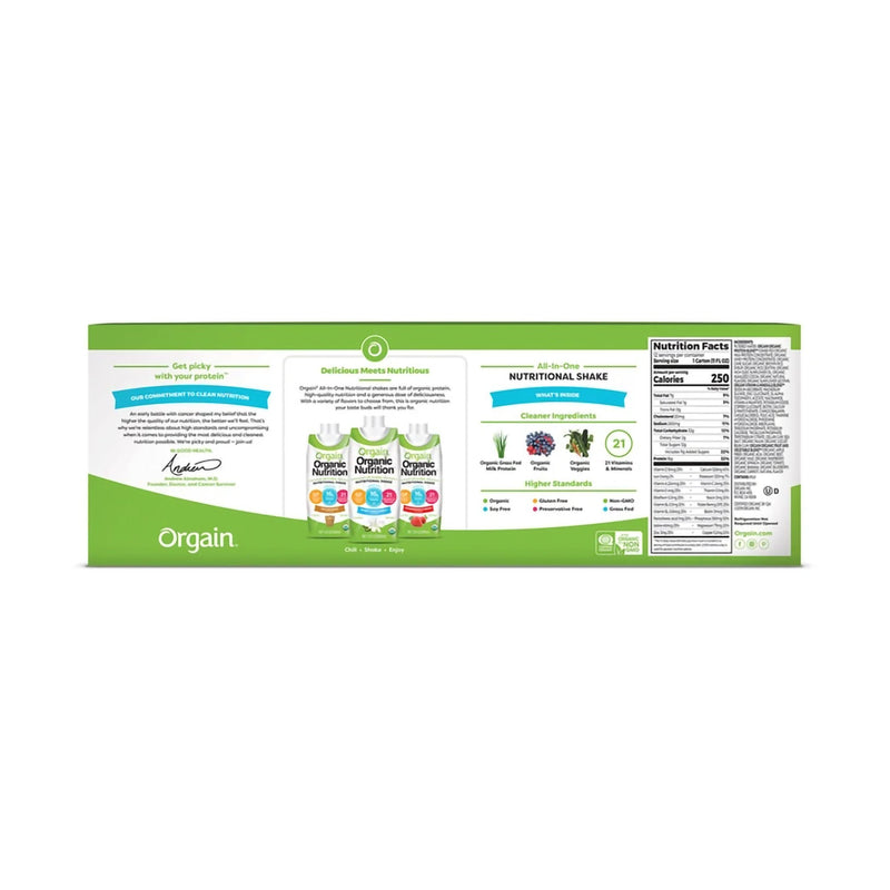 Orgain® Organic Nutritional Shake Oral Supplement Creamy Chocolate Fudge Flavor Liquid 11 oz. Carton (1039287_PK) 4/PK