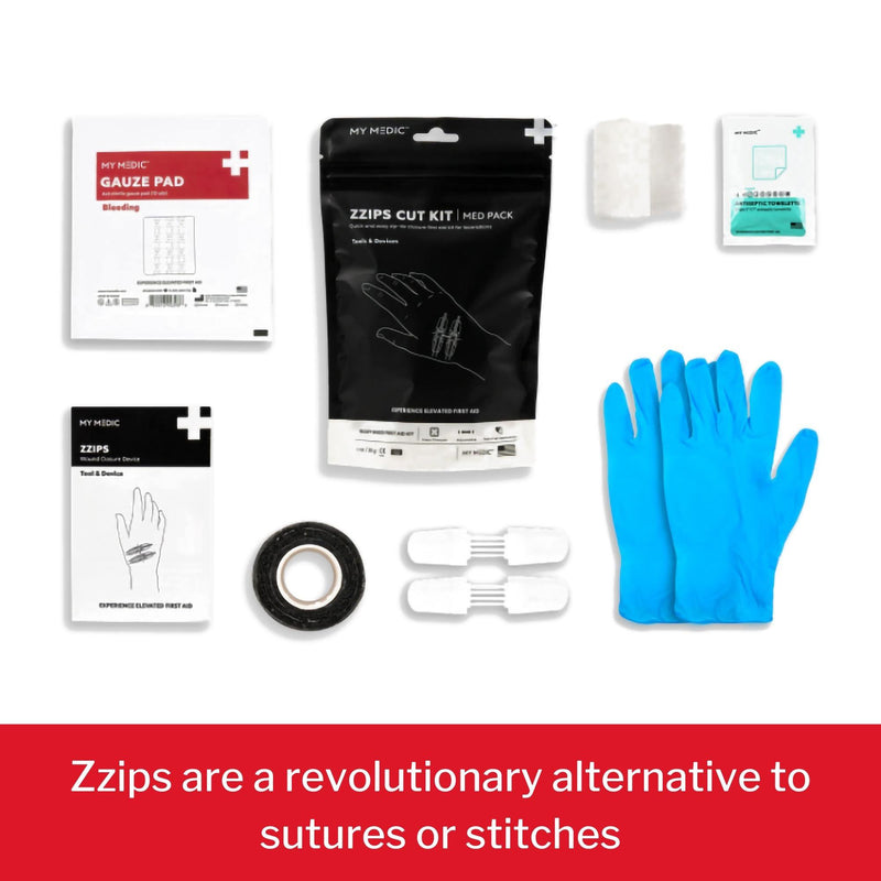 My Medic™ MED PACKS ZZIPS Cut Kit First Aid Kit Plastic Pouch (1207747_EA) 1/EA