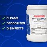 Opti-Cide® Max Surface Disinfectant Cleaner Premoistened Alcohol Based Manual Pull Wipe 160 Count Canister Alcohol Scent NonSterile (1100339_CS) 12/CS