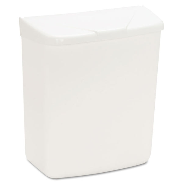 HOSPECO® Wall Mount Sanitary Napkin Receptacle-PPC, 1 gal, PPC Plastic, White (HOS250201W)
