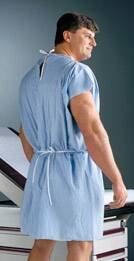 Graham Medical Products Patient Exam Gown Medium / Large Blue Disposable (153061_CS) 50/CS