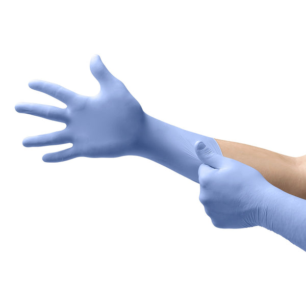 FreeForm® EC Exam Glove 2X-Large NonSterile Nitrile Extended Cuff Length Textured Fingertips Blue Not Rated (467273_BX) 1/BX