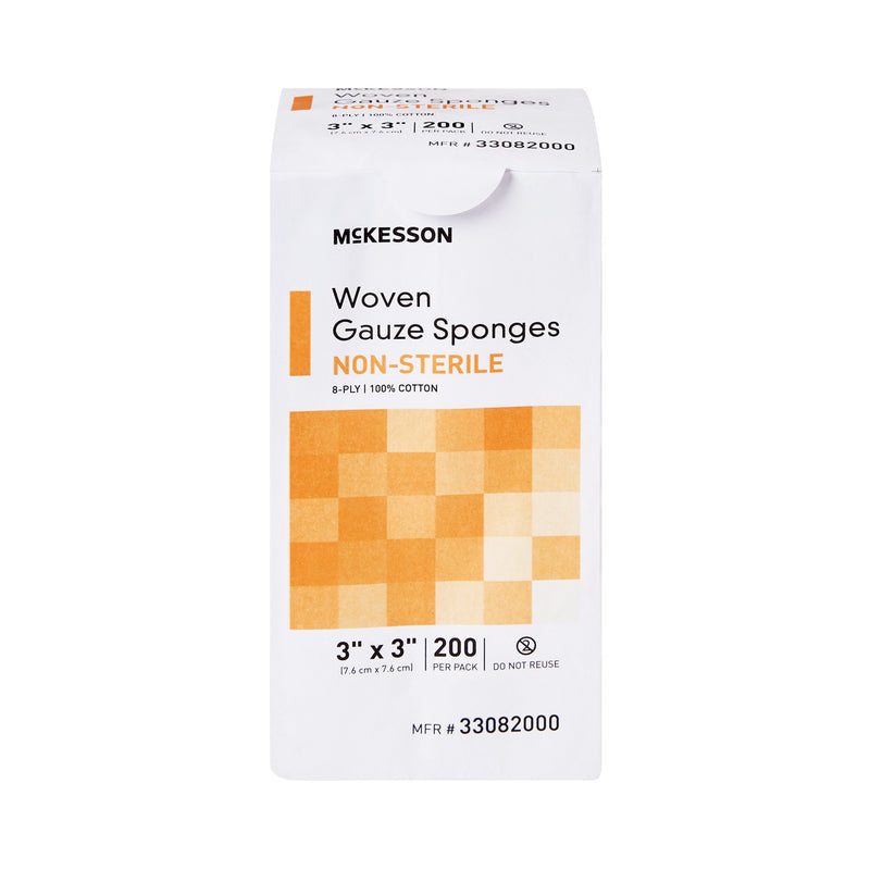 McKesson Gauze Sponge 3 X 3 Inch 8-Ply NonSterile 200 per Pack (446030_PK) 200/PK