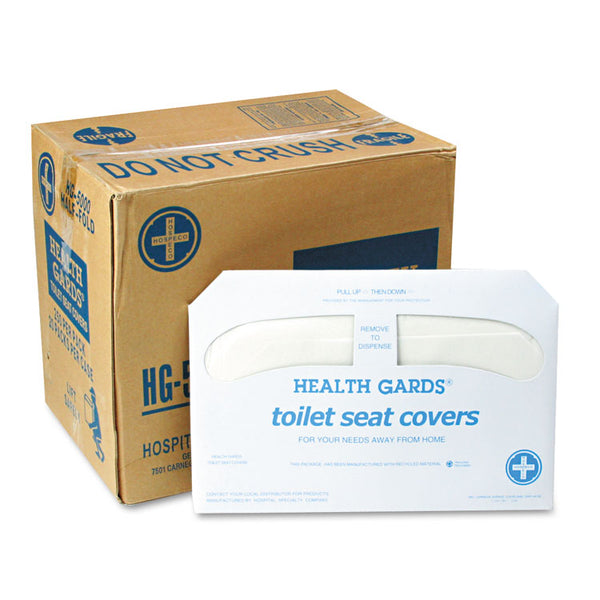 HOSPECO® Health Gards Toilet Seat Covers, 14.25 x 16.5, White, 250 Covers/Pack, 20 Packs/Carton (HOSHG5000CT)