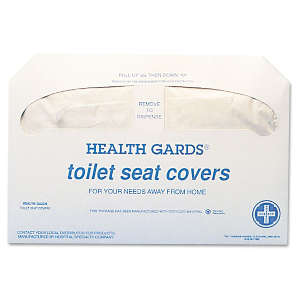 HOSPECO® Health Gards Toilet Seat Covers, 14.25 x 16.5, White, 250 Covers/Pack, 20 Packs/Carton (HOSHG5000CT)