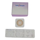 Safe N Simple Ostomy Barrier Trim to Fit, Standard Wear Adhesive Tape Collar 70 mm Flange Up to 2-1/4 Inch Opening 5 X 5 Inch (1244000_BX) 5/BX