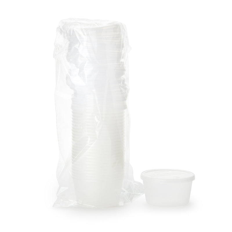 Dawn Mist® Denture Cup 8 oz. Clear Snap-On Lid Single Patient Use (626309_BG) 25/BG