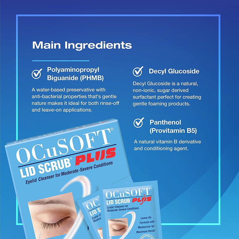 OCuSOFT® Lid Scrub® Plus Eyelid Cleanser 30 per Box Wipe (713995_BX) 30/BX