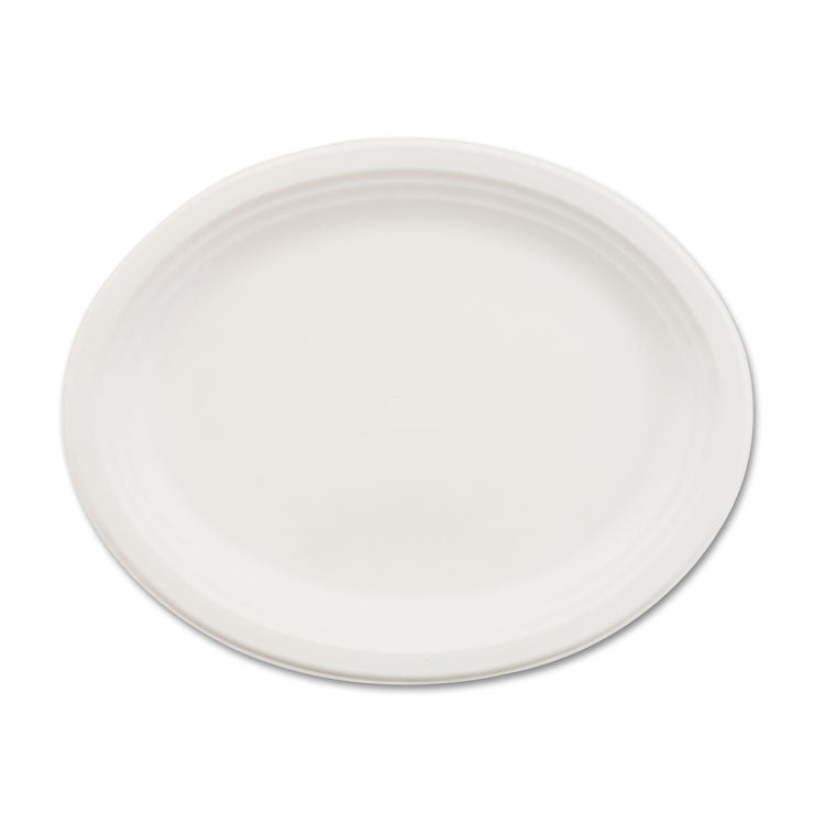 Chinet® Classic Paper Dinnerware, Oval Platter, 9.75 x 12.5, White, 500/Carton (HUH21257CT) Case of 500