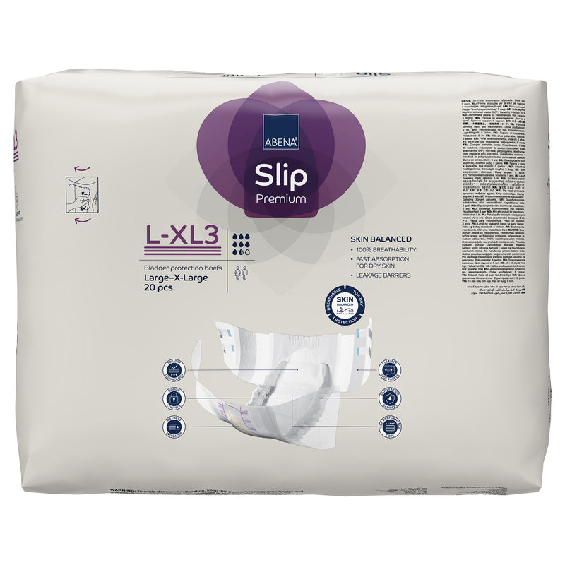 Abena Slip Flexi Fit Unisex Adult Incontinence Brief Large / X-Large Disposable Heavy Absorbency (1246195_CS) 80/CS