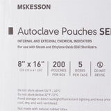 McKesson Sterilization Pouch Ethylene Oxide (EO) Gas / Steam 8 X 16 Inch Transparent Blue / White Self Seal Paper / Film (960946_BX) 200/BX