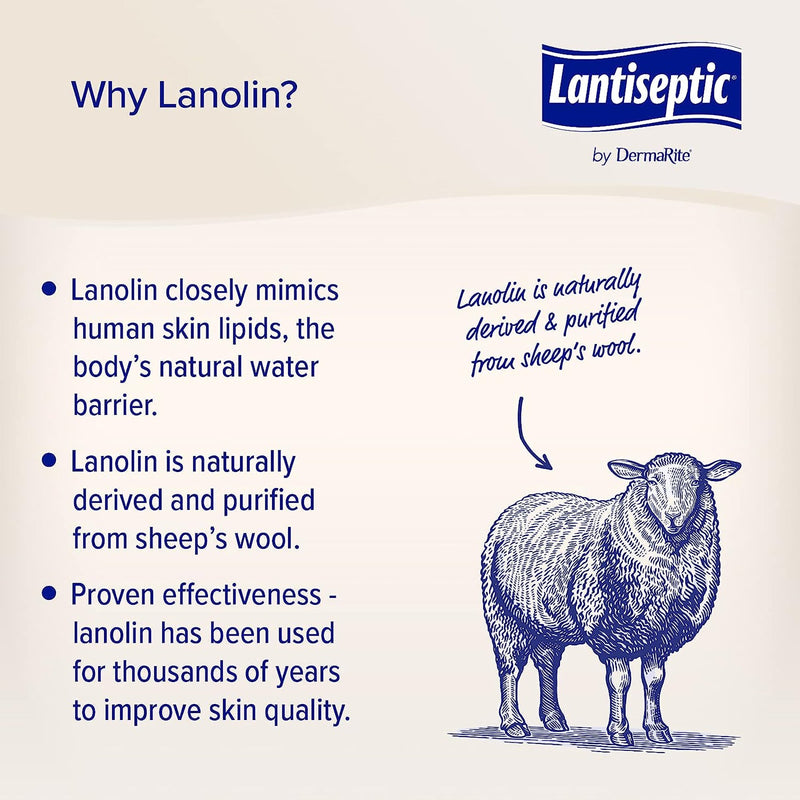Lantiseptic® Dry Skin Therapy Skin Protectant 14 oz. Jar Lanolin Scent Cream (1126672_EA) 1/EA