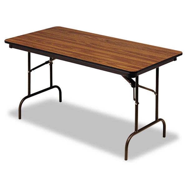 Iceberg OfficeWorks Commercial Wood-Laminate Folding Table, Rectangular, 60" x 30" x 29", Oak (ICE55215)