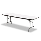 Iceberg OfficeWorks Commercial Wood-Laminate Folding Table, Rectangular, 72" x 30" x 29", Gray/Charcoal (ICE55227)