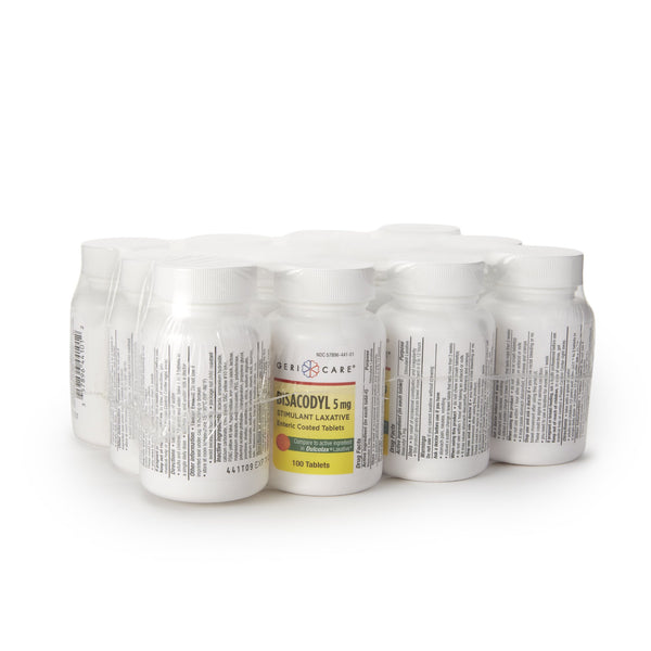 Geri-Care® Laxative Tablet 100 per Bottle 5 mg Strength Bisacodyl USP (633778_BT) 1/BT