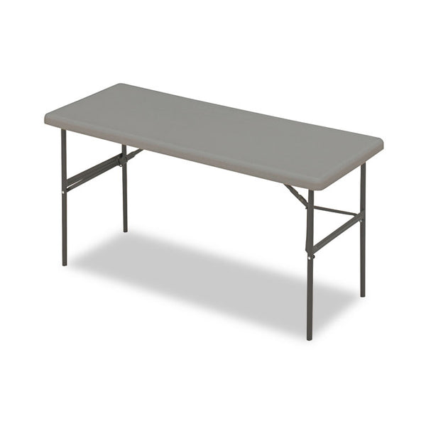 Iceberg IndestrucTable Classic Folding Table, Rectangular, 60" x 24" x 29", Charcoal (ICE65377) Each