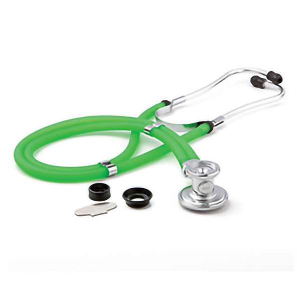 McKesson Sprague Stethoscope Green 2-Tube 22 Inch Tube Double Sided Chestpiece (1089447_EA) 1/EA