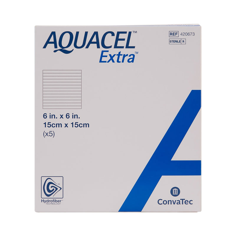 Aquacel® Extra™ Gelling Fiber Wound Dressing 6 X 6 Inch Square Sterile (785780_BX) 5/BX