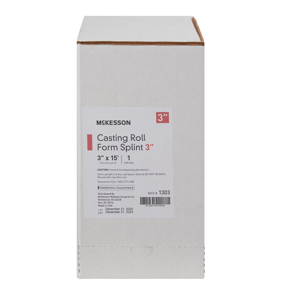 McKesson Padded Splint Roll 3 Inch X 15 Foot Fiberglass White (862507_BX) 1/BX