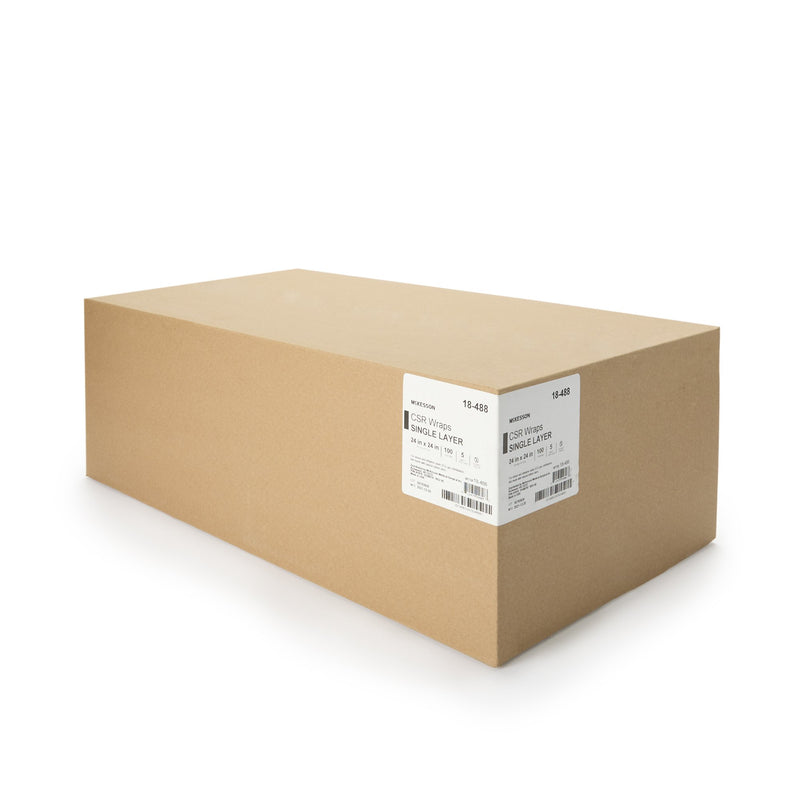 McKesson Sterilization Wrap Blue 24 X 24 Inch Single Layer Cellulose Steam / EO Gas (1156127_CS) 5/CS