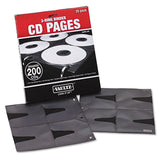 Vaultz® Two-Sided CD Refill Pages for Three-Ring Binder, 8 Disc Capacity, Clear/Black, 25/Pack (IDEVZ01401)