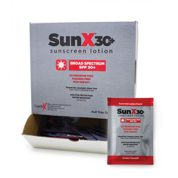 SunX® 30+ Sunscreen with Dispenser Box SPF 30 Lotion 1.25 oz. Individual Packet (1113338_BX) 25/BX
