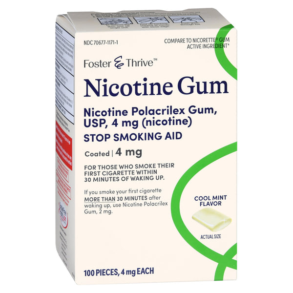 Foster & Thrive™ Stop Smoking Aid 4 mg Strength Gum (1238967_BX) 100/BX