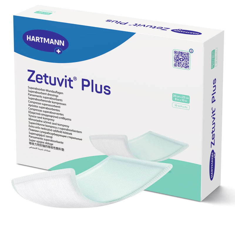 Zetuvit® Plus Super Absorbent Dressing Without Adhesive 8 X 10 Inch Rectangle (1161231_BX) 10/BX