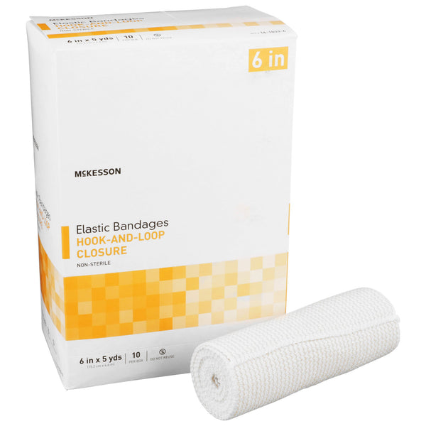 McKesson Elastic Bandage 6 Inch X 5 Yard Single Hook and Loop Closure Tan NonSterile Standard Compression (454621_RL) 1/RL