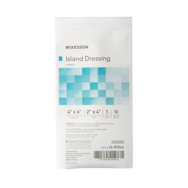 McKesson Island Dressing 4 X 6 Inch Rectangle Sterile (488923_BX) 25/BX