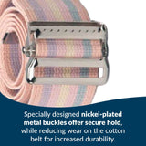 Posey® Gait Belt 54 Inch Length Pastel Stripe Cotton (228555_EA) 1/EA