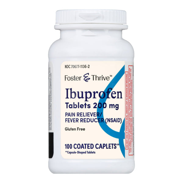 Foster & Thrive™ Pain Relief 200 mg Strength Ibuprofen Caplet 100 per Bottle (1238943_BT) 1/BT