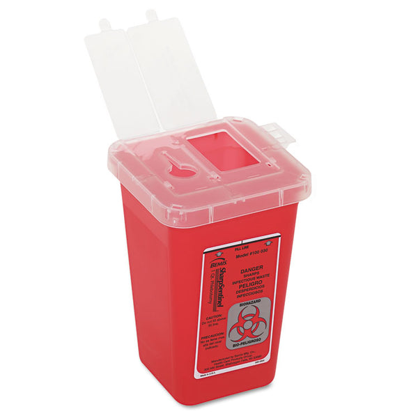 Impact® 1-Quart Sharps Container, Plastic, Red (IMP7350)