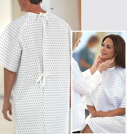 Fashion Seal Uniforms Patient Exam Gown Medium / Large Snowflake Print Reusable (95042_EA) 1/EA