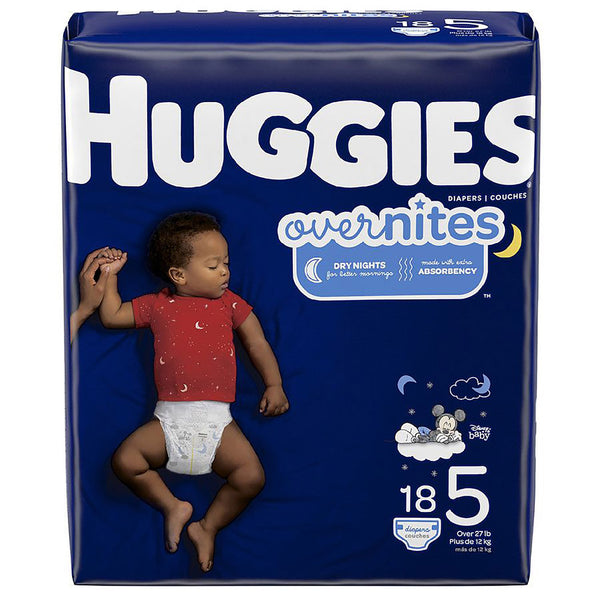Huggies® Overnites Unisex Baby Diaper Size 5 Disposable Heavy Absorbency (1128665_CS) 72/CS