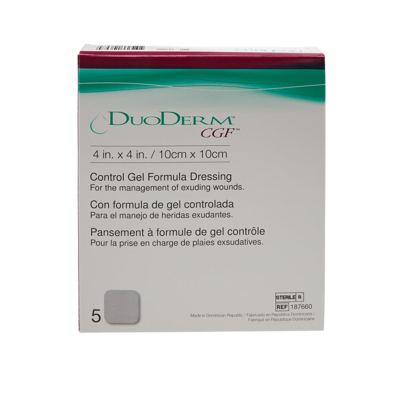 DuoDERM® CGF® Hydrocolloid Dressing Foam Backing 4 X 4 Inch Square Hydrocolloid (181329_EA) 1/EA