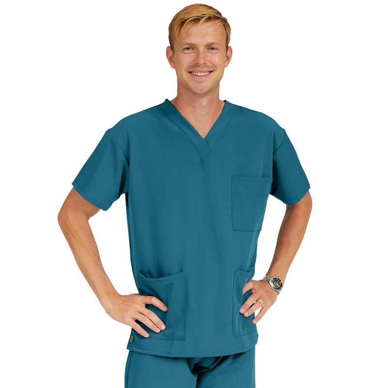 Madison AVE Unisex Stretch Scrub Tops with 3 Pockets, 1/EA (5515CRB4XL) Each