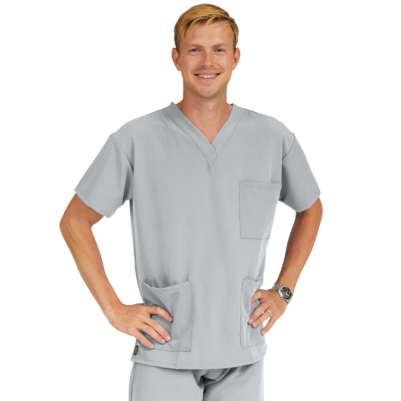 Madison AVE Unisex Stretch Scrub Tops with 3 Pockets, 1/EA (5515GRYXXL) Each