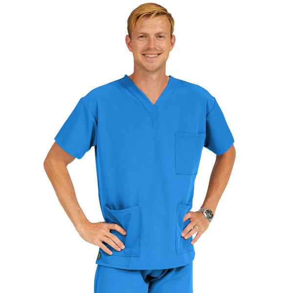 Madison AVE Unisex Stretch Scrub Tops with 3 Pockets, 1/EA (5515RYLM) Each