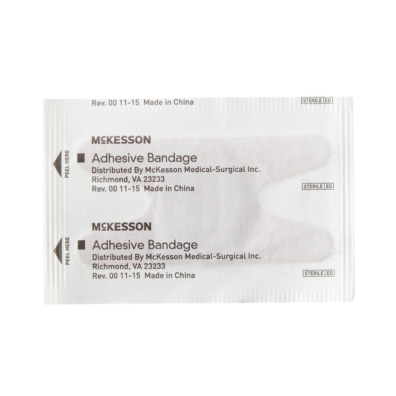 McKesson Adhesive Strip 1-1/2 X 3 Inch Fabric Knuckle Tan Sterile (466873_CS) 2400/CS