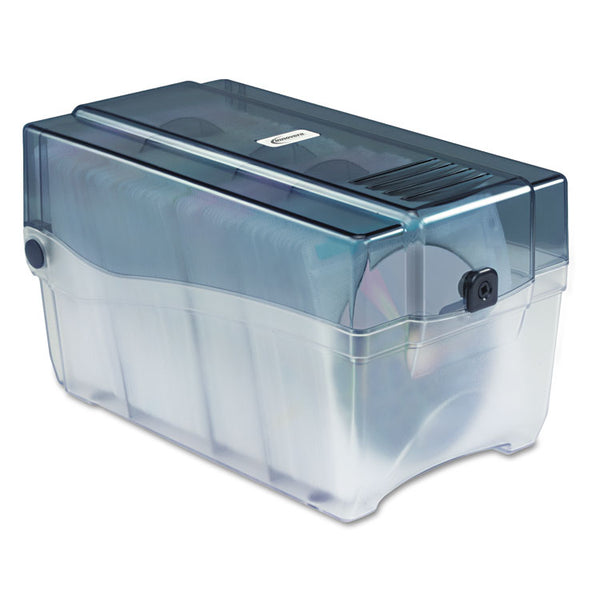 Innovera® CD/DVD Storage Case, Holds 150 Discs, Clear/Smoke (IVR39502)