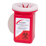 Sharps Recovery System™ Mailback Sharps Container Red Base 4-1/2 L X 4-1/2 W X 7 H Inch Vertical Entry 0.25 Gallon (639110_EA) 1/EA