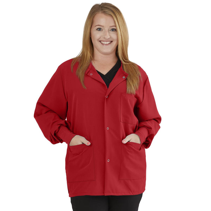 Lincoln AVE Unisex Stretch Scrub Jackets with 3 Pockets, 1/EA (5542REDL) Each