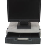 Innovera® Basic LCD Monitor/Printer Stand, 15" x 11" x 3", Charcoal Gray/Light Gray (IVR55000) Each