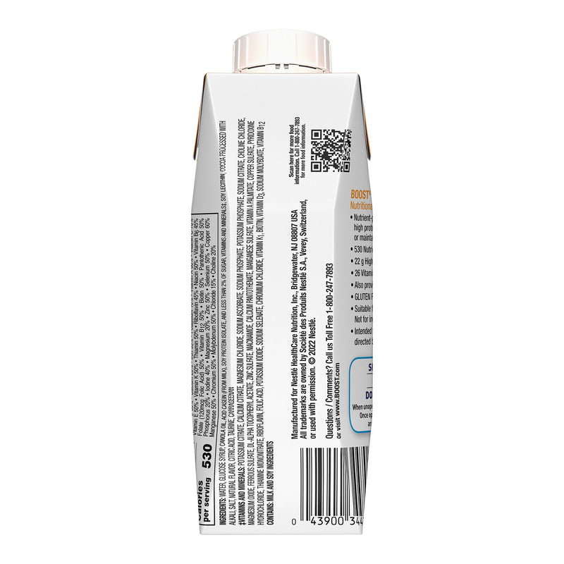 Boost® Very High Calorie Oral Supplement Chocolate Flavor Liquid 8 oz. Reclosable Carton (1212300_CS) 24/CS