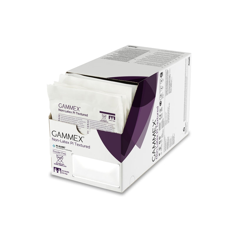 GAMMEX® Non-Latex PI Textured Surgical Glove Size 6 Sterile Polyisoprene Standard Cuff Length Fully Textured White Chemo Tested (890676_BX) 50/BX