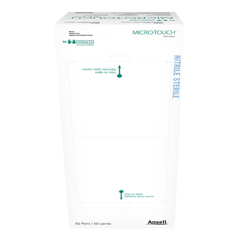 Micro-Touch® Exam Glove Small Sterile Pair Nitrile Extended Cuff Length Textured Fingertips Blue Chemo Tested (640515_CS) 4/CS