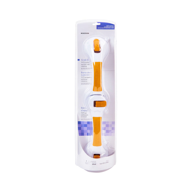 McKesson Rotating Suction-Cup Grab Bar White / Yellow Plastic (1103383_EA) 1/EA