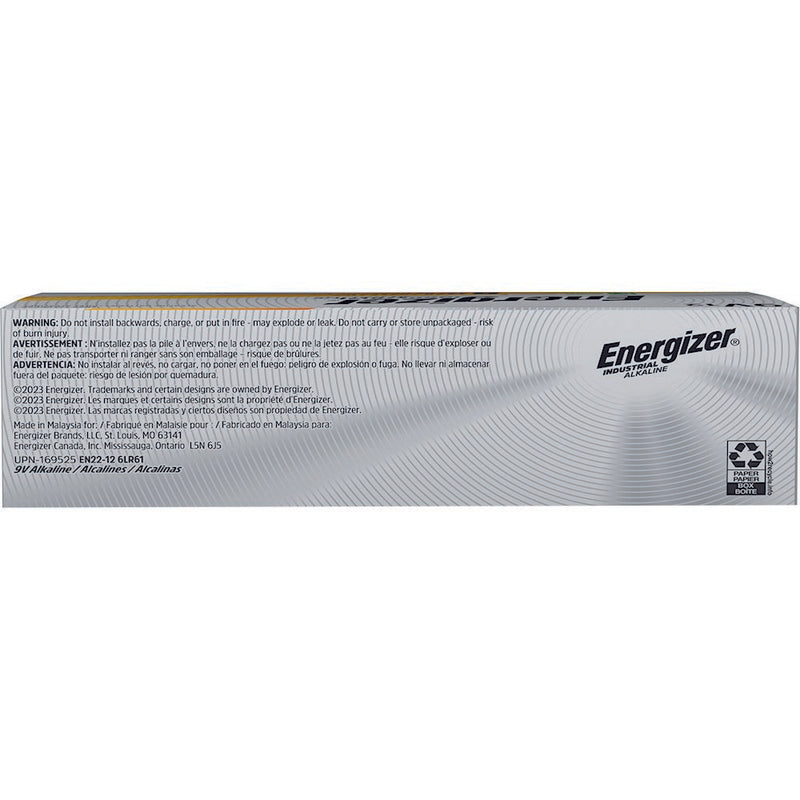 Energizer® Alkaline Battery 9V Cell 9V Disposable (258468_CS) 72/CS