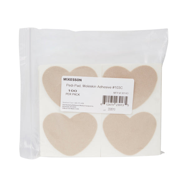 McKesson Pedi-Pad Protective Pad Size 103-C Adhesive Foot (1111090_PK) 100/PK
